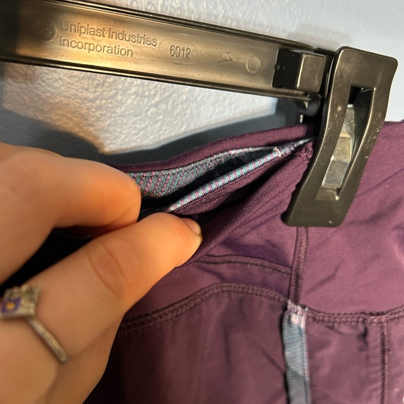 Lululemon Purple Shorts with Patterned Piping - Picture 4 of 7